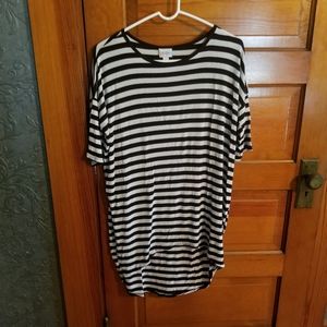 LuLaRoe Irma.  Size XS.  Black/white striped.